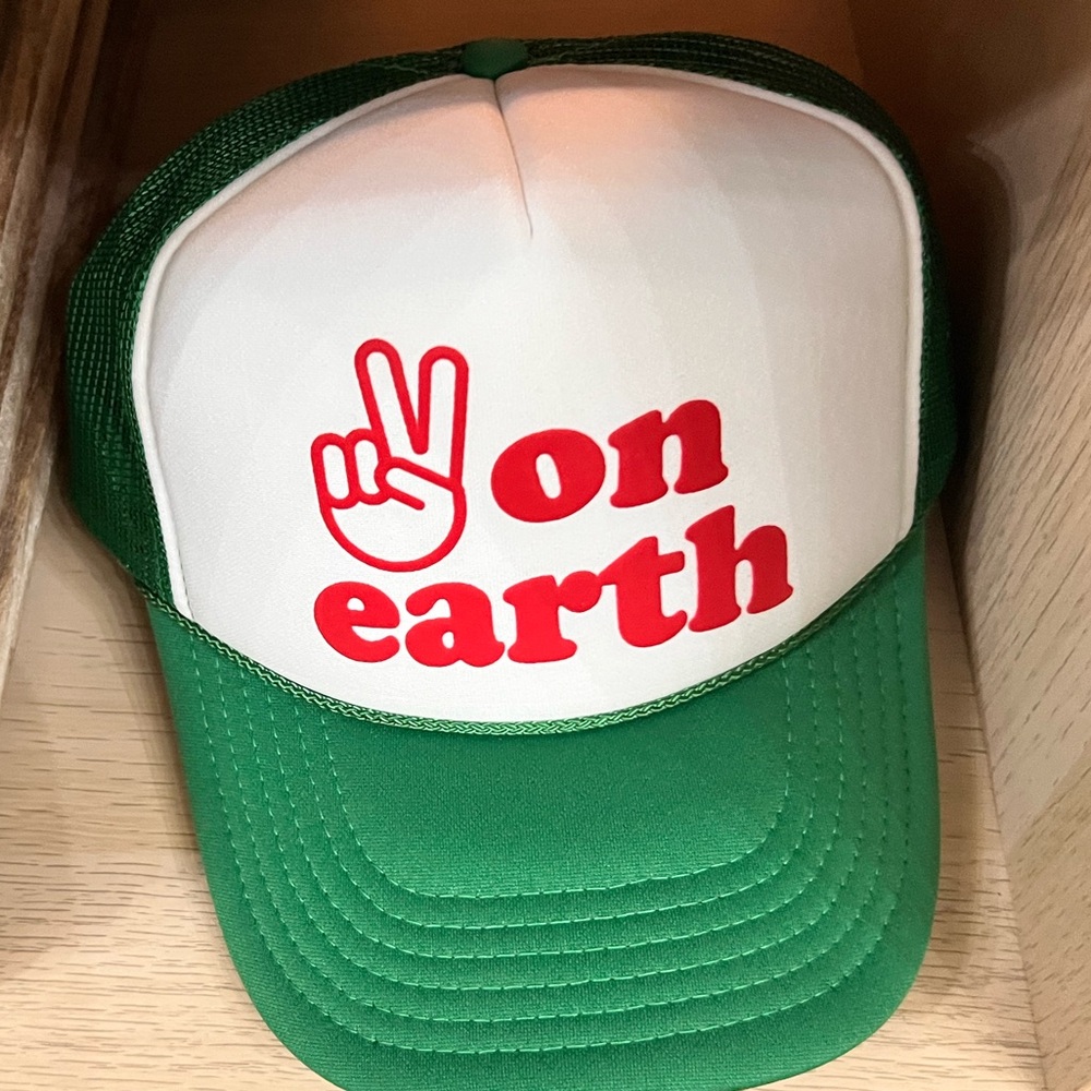 Green and White Trucker Hat